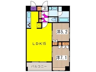 ドゥーエ日本橋の物件間取画像